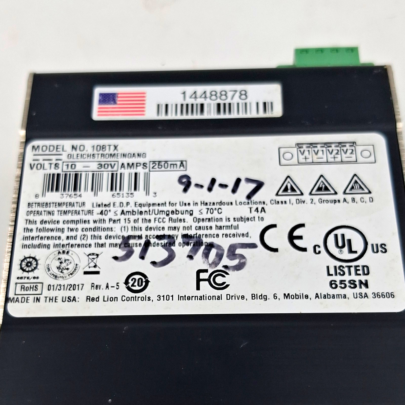 N-TRON 108TX 8-Port Standalone Fast Ethernet Switch 100Mbps RJ-45 Unmanaged