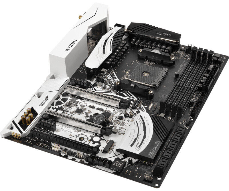 ASRock X370 Taichi Motherboard AMD X370 Socket AM4 4 x DDR4 M.2 ATX USB 3.1 PS/2
