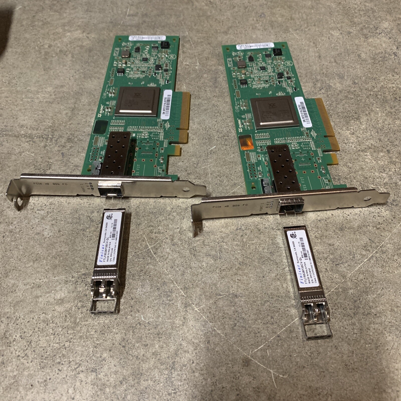 Lot of 2 DELL QLOGIC QLE2560 8Gb PCIe Fibre Channel HBA Cards QLE2560-DEL 0R1N53
