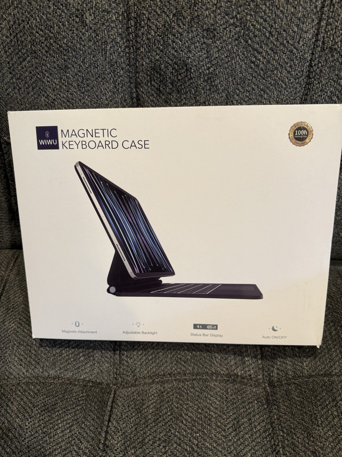 WIWU Black Magnetic Detachable Smart iPad Keyboard with case 12.9 inch