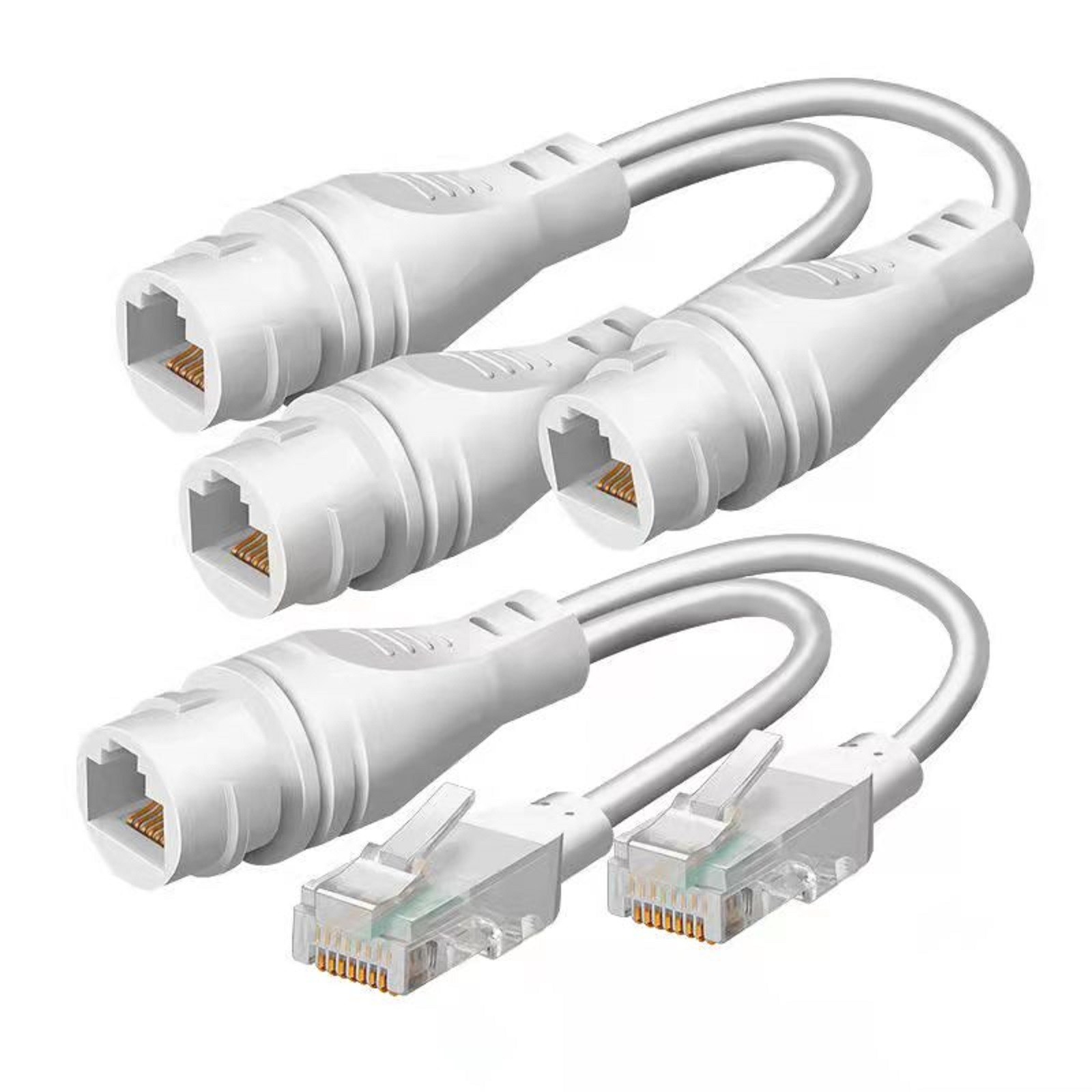 POE Splitter RJ45 2-in-1 Network Cabling Connector For Security Camera Install M