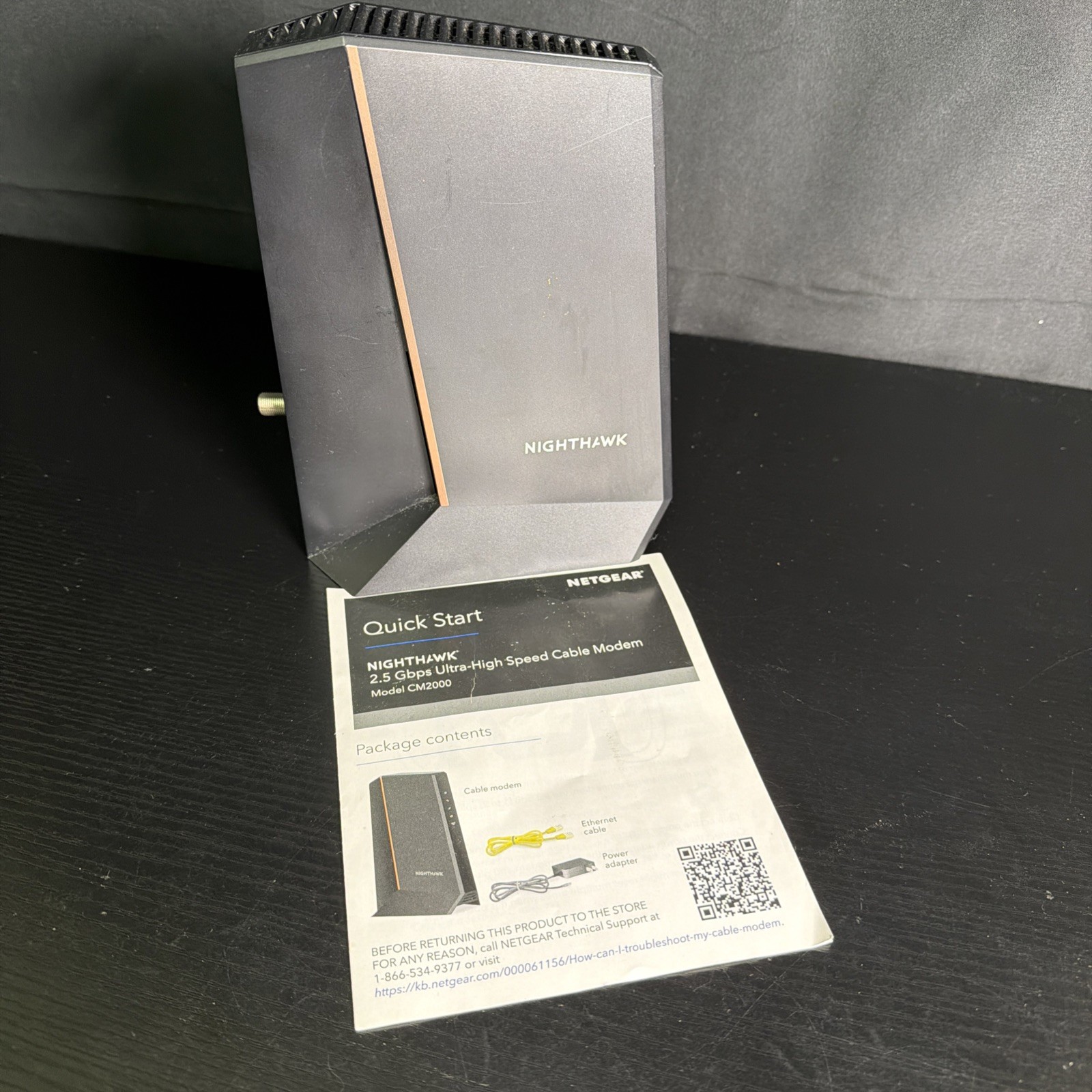 NETGEAR CM2000 Nighthawk DOCSIS 3.1 Cable Modem - No Power Cable