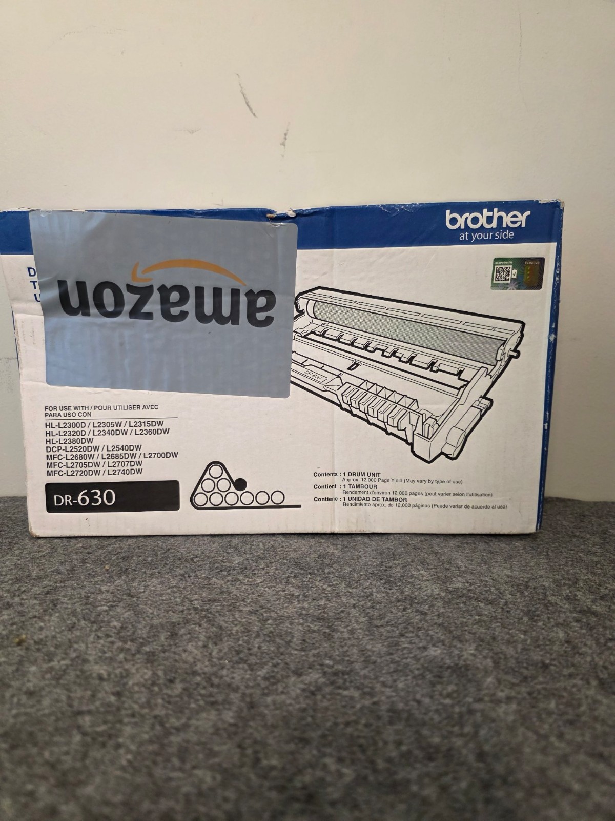Brother DR-630 Drum Unit Genuine OEM New for HL-L2300D MFC-L2700DW + More
