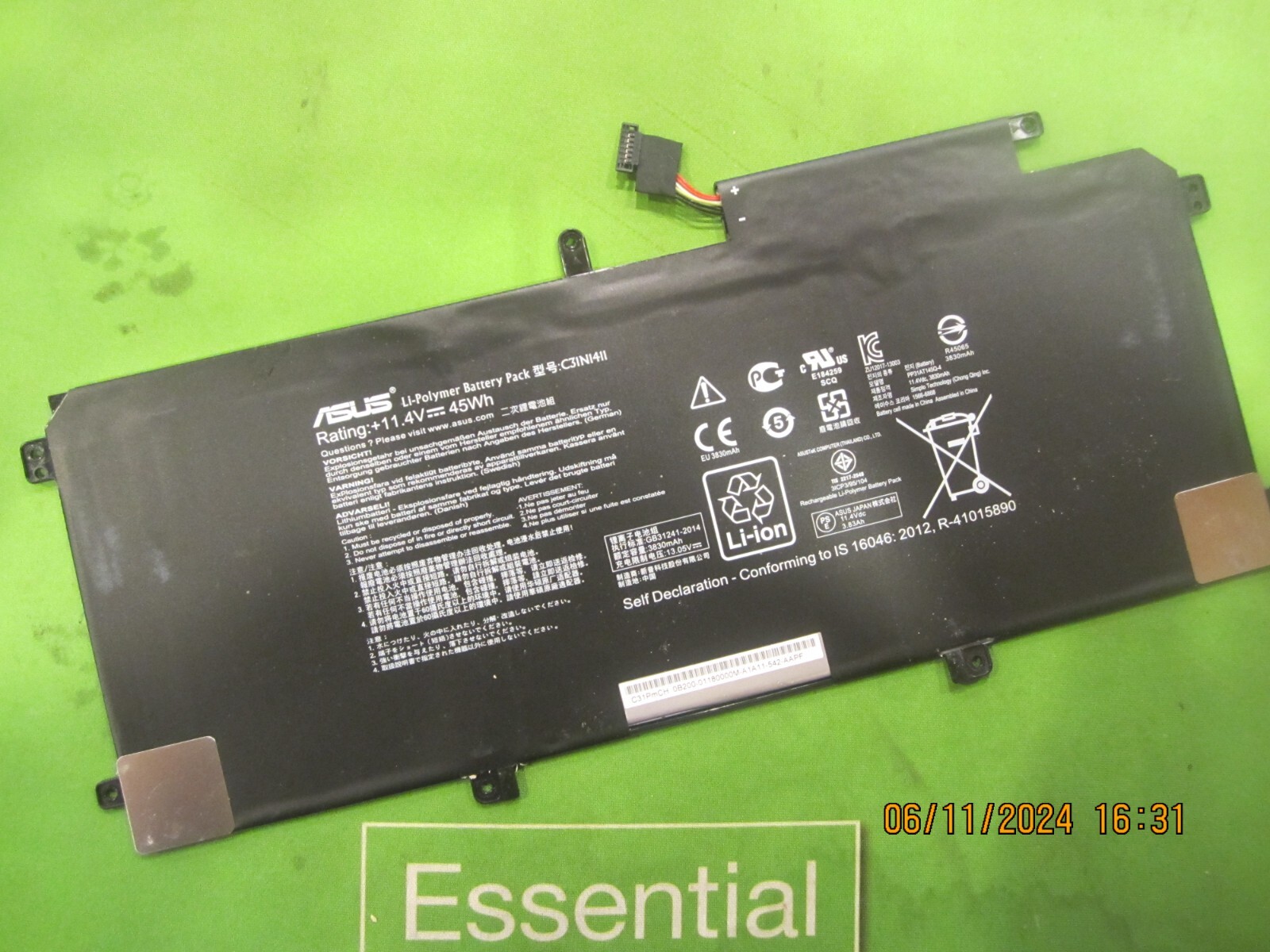 Genuine C31N1411 Battery for Asus ZenBook UX305FA UX305UA UX305CA U305UA OEM