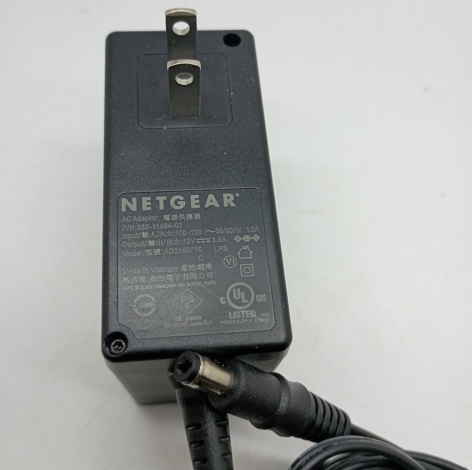 #S) Netgear 12V 3.5A AC Adapter AD2150F10 Power Supply 332-11093-02 Charger