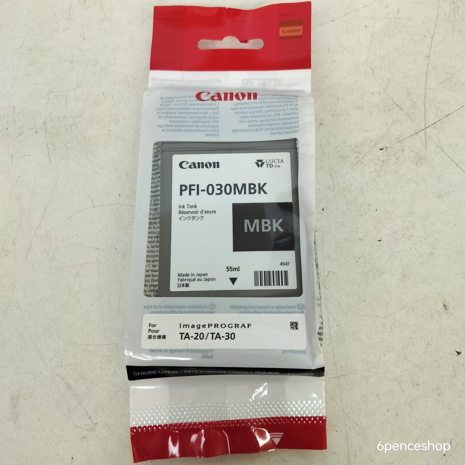 04/2025-Canon PFI-030MBK Pigment Matte Black Ink Tank 55ml