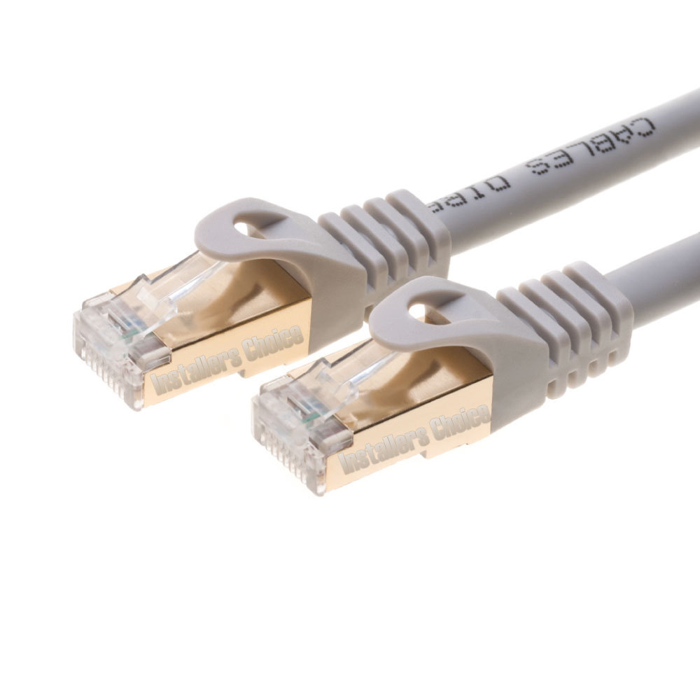 200ft Cat7 Ethernet LAN Network Cable High Speed SSTP Modem Router Gray