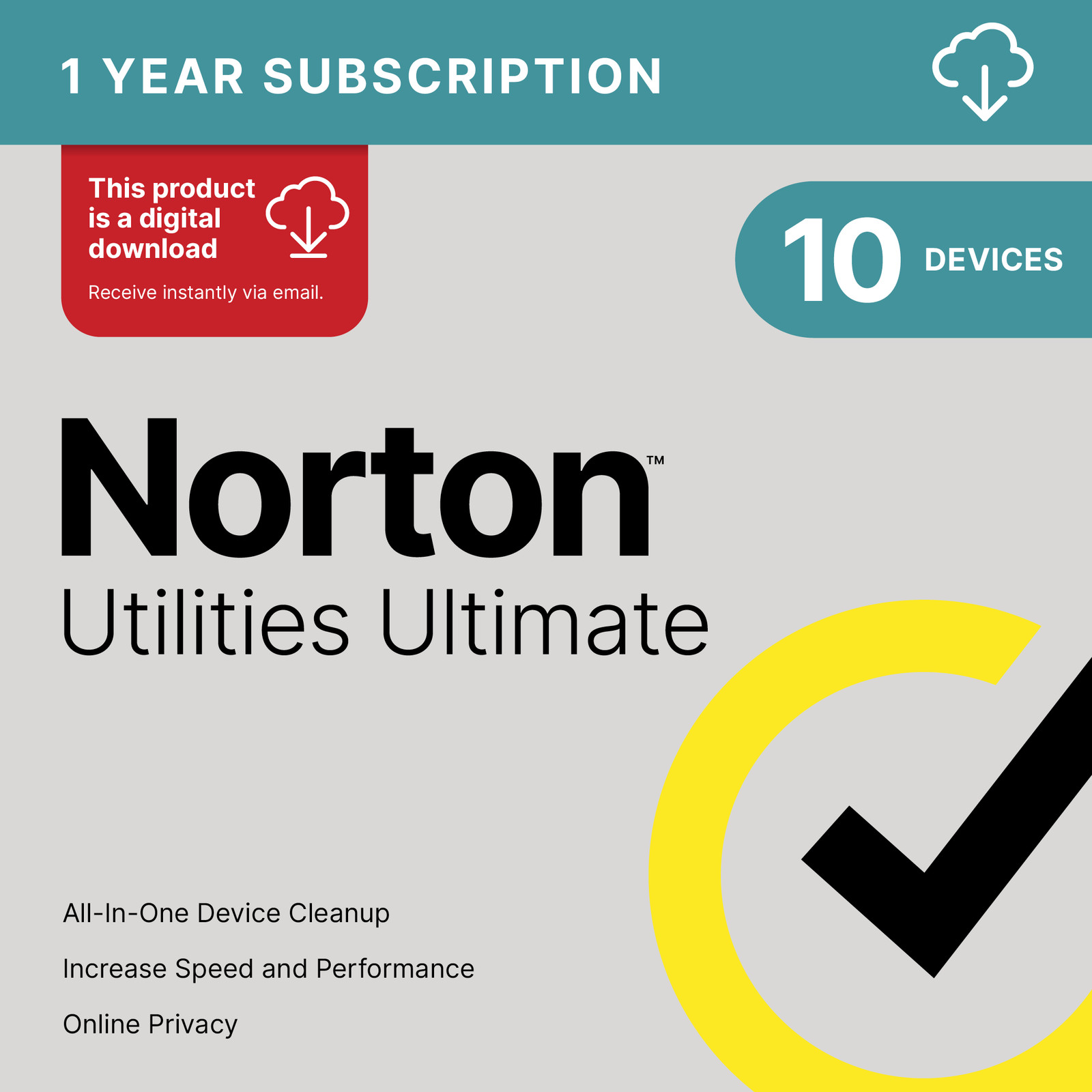 Norton Utilities Ultimate | 10 Devices | Digital Download Code Sent by Email