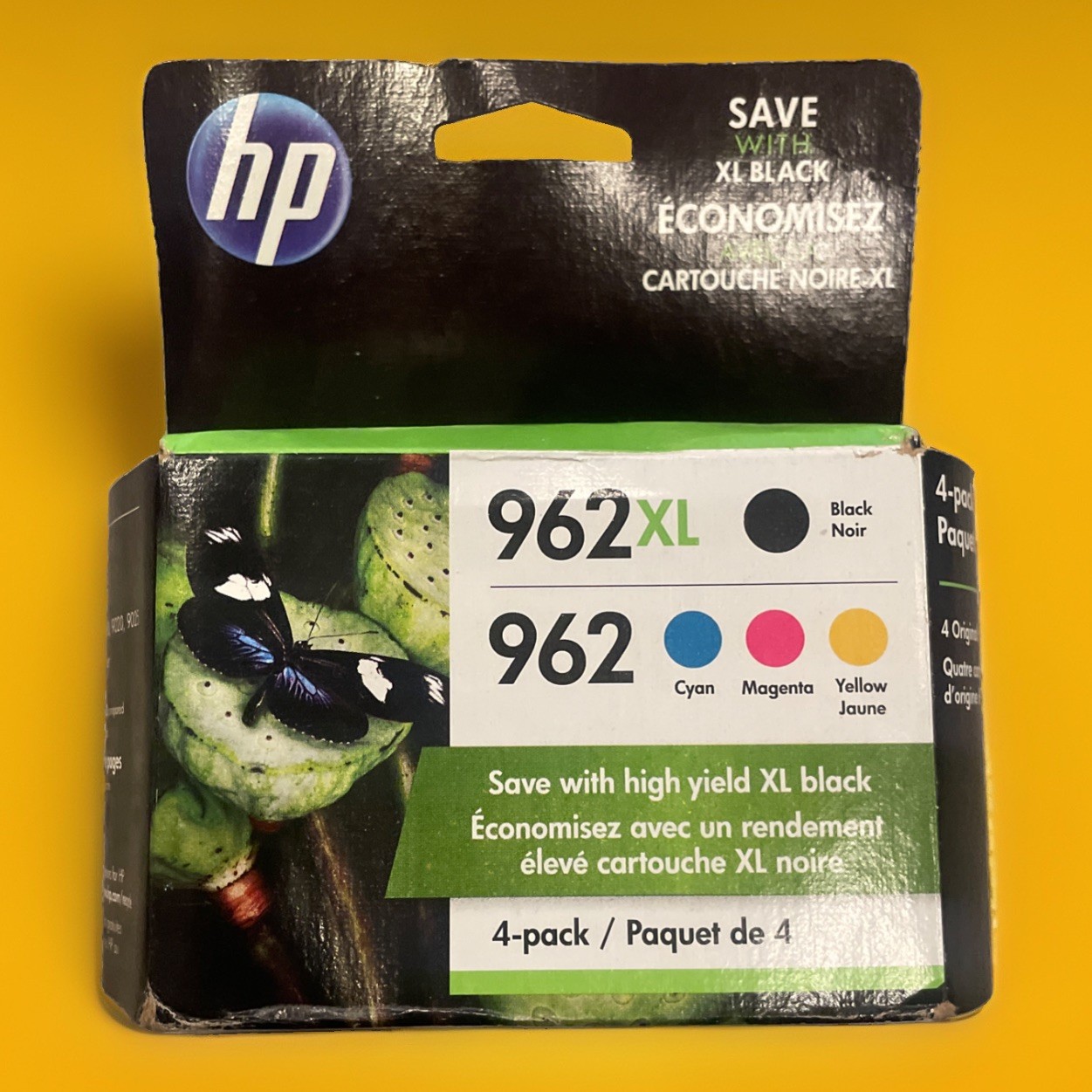 Genuine HP 962XL Black 962 Cyan Magenta Yellow Ink Cartridges 4 Pack