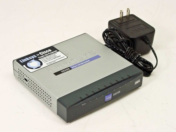 LinkSys SD208 8-Port 10/100 Switch w/Power Cord in Excellent Condition