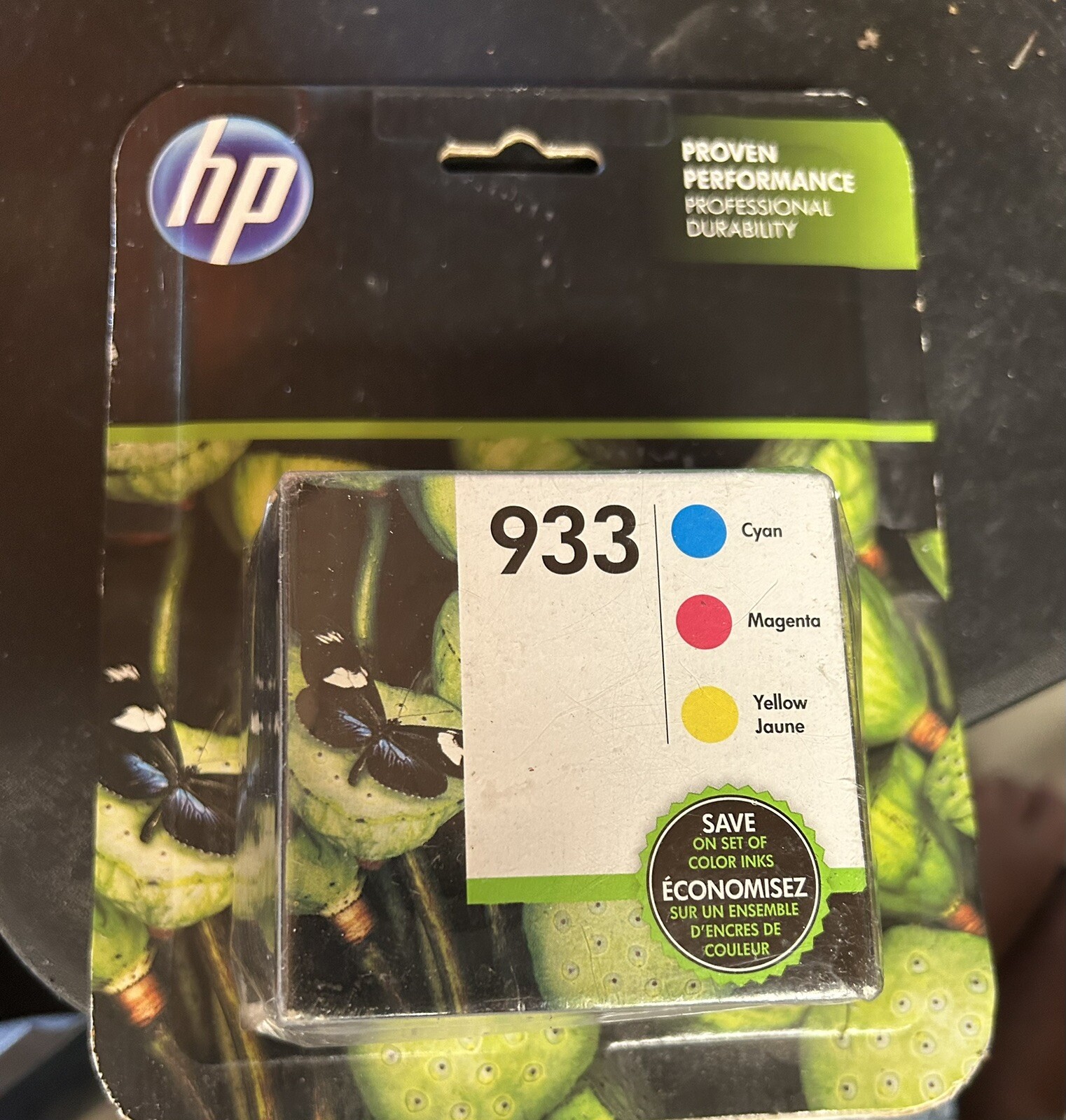 Genuine HP N9H56FN 933 Cyan, Magenta and Yellow Ink Cartridges - EXP Mar 2018