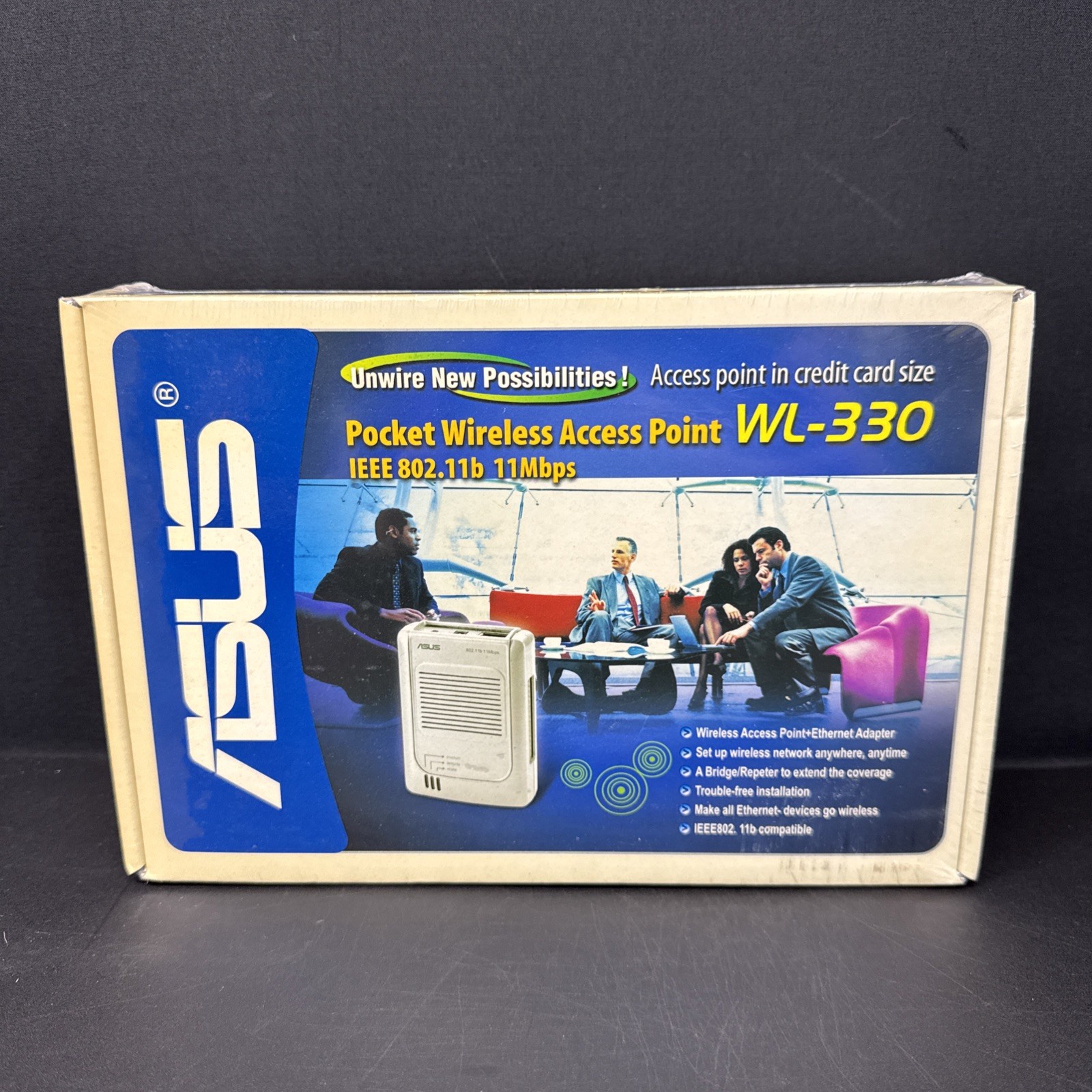 NEW Sealed ASUS WL-330 Pocket Wireless Access Point 802.11b 11Mbps Vintage