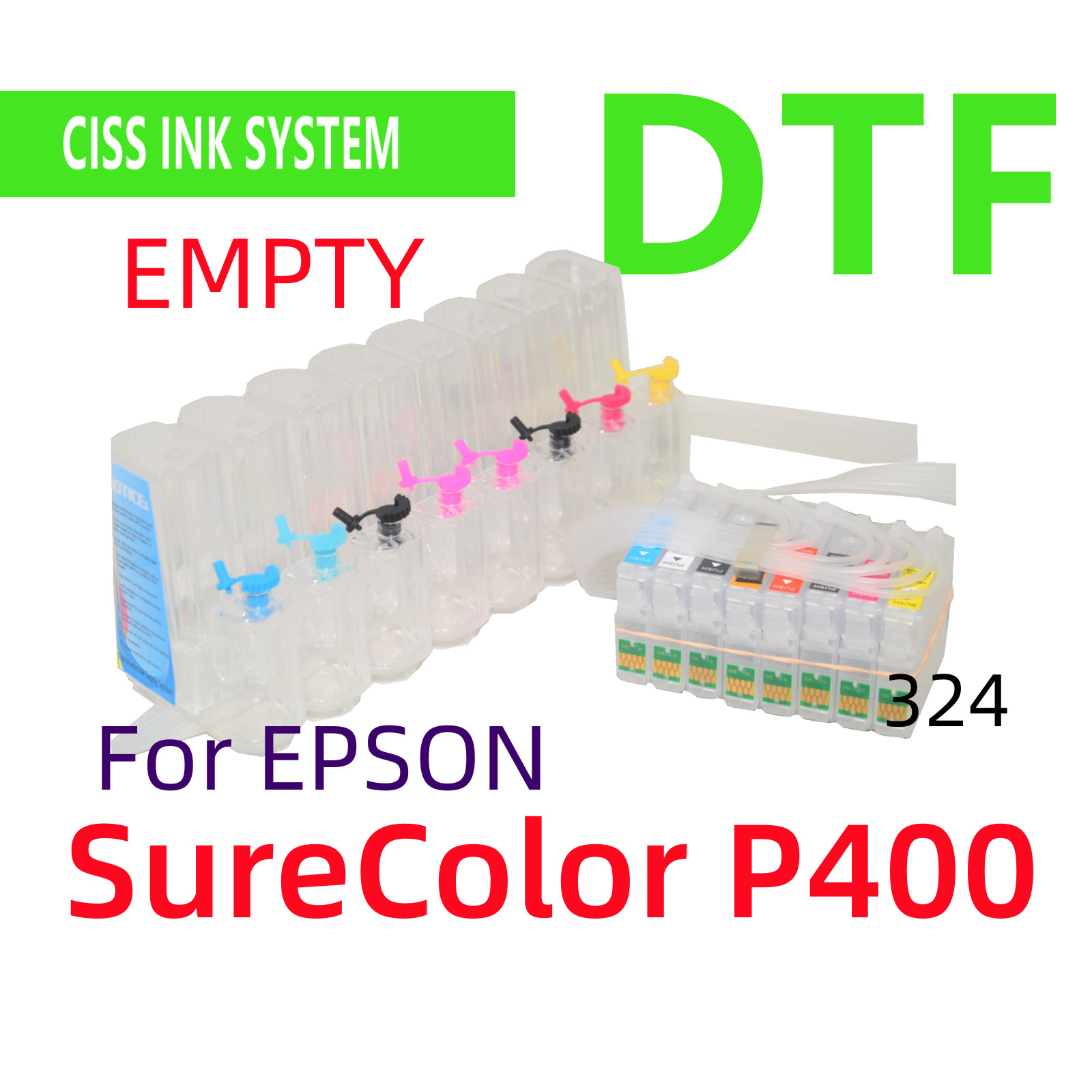 Refillable Empty Cis ciss ink system for SC P400 Printer DTF Printing *