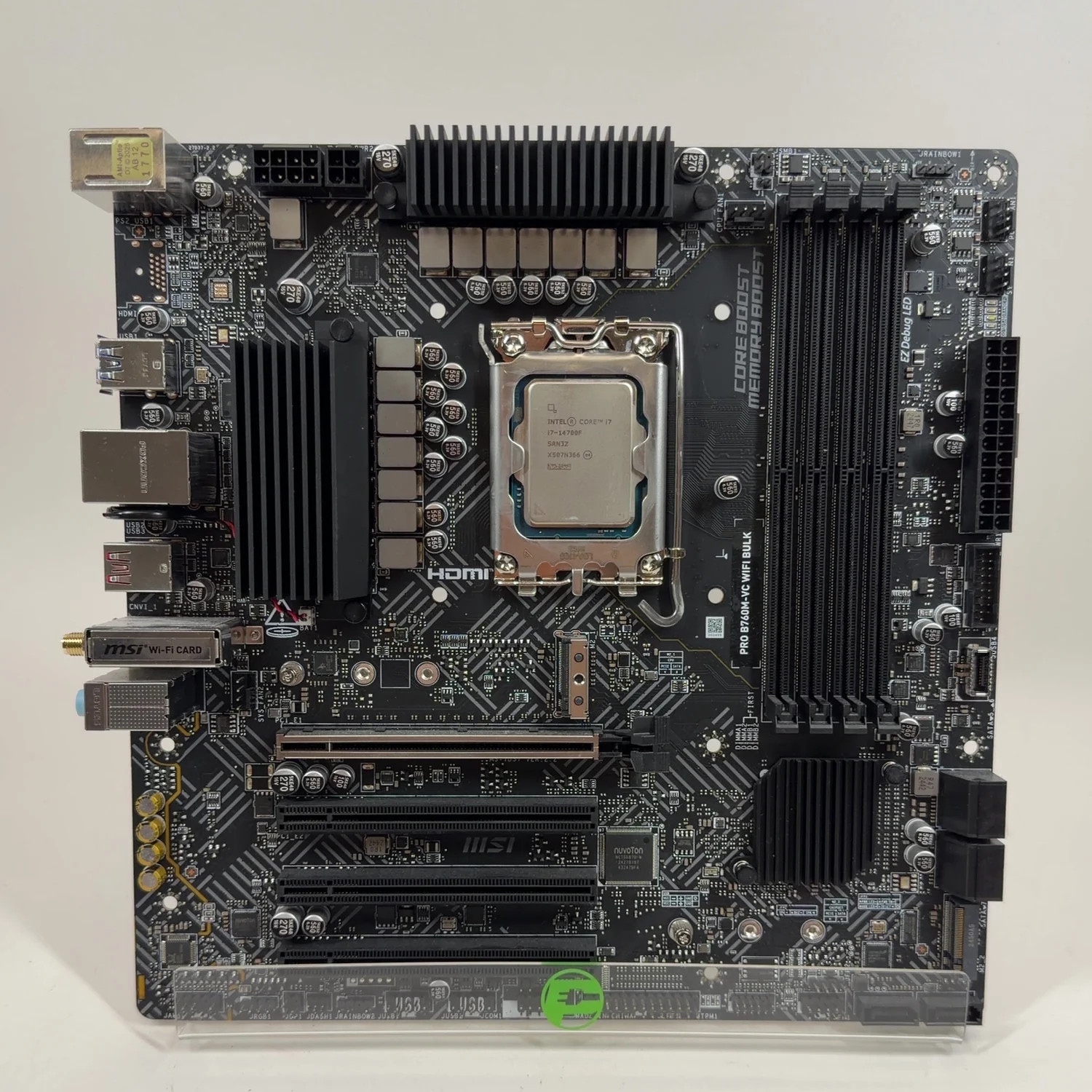 MSi Pro B760M-VC WiFi BULK LGA 1700 Intel Core i7-14700F 2.10GHz mATX