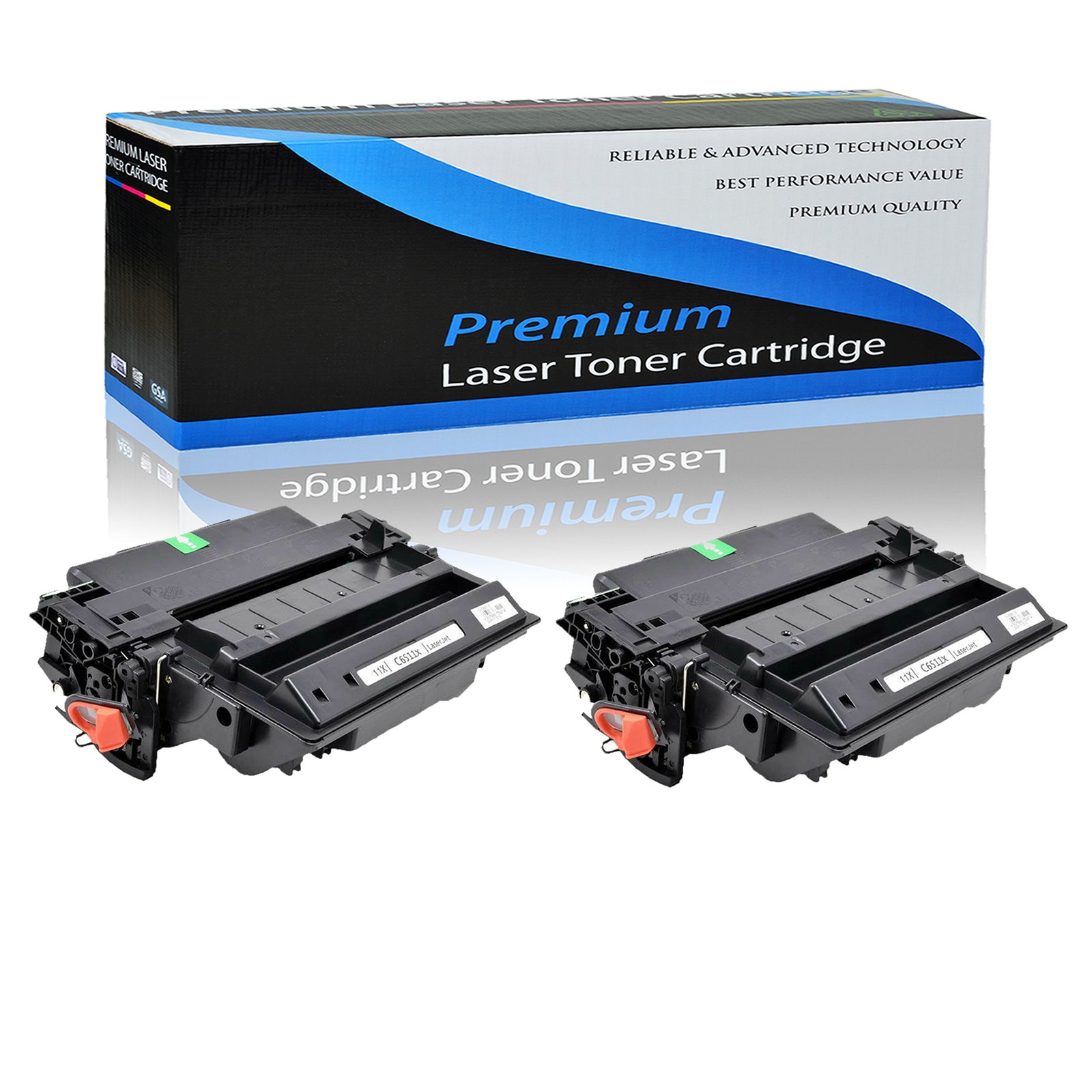 2PK High Yield Black Q6511X Toner for HP 11X LaserJet 2420 2420n 2430n 2420dn