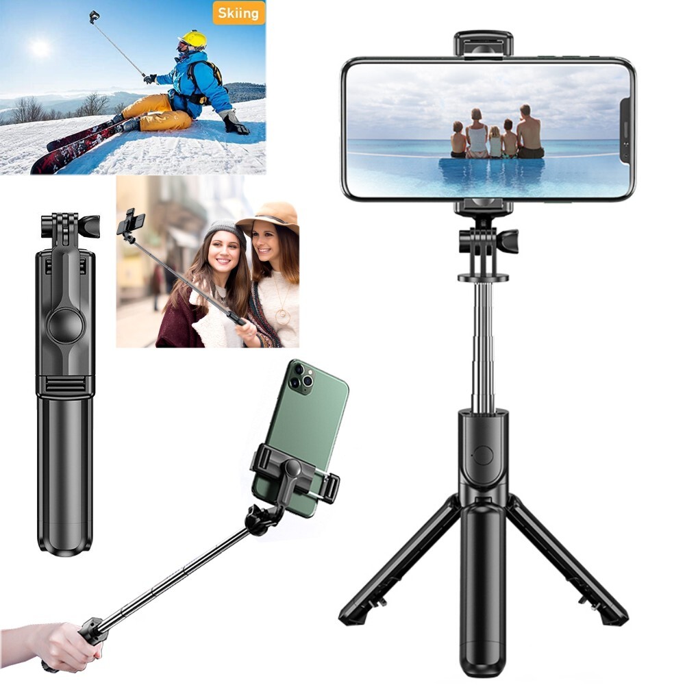 Bluetooth Remote Selfie Stick Tripod Phone Stand Desk Holder For iPhone Samsung