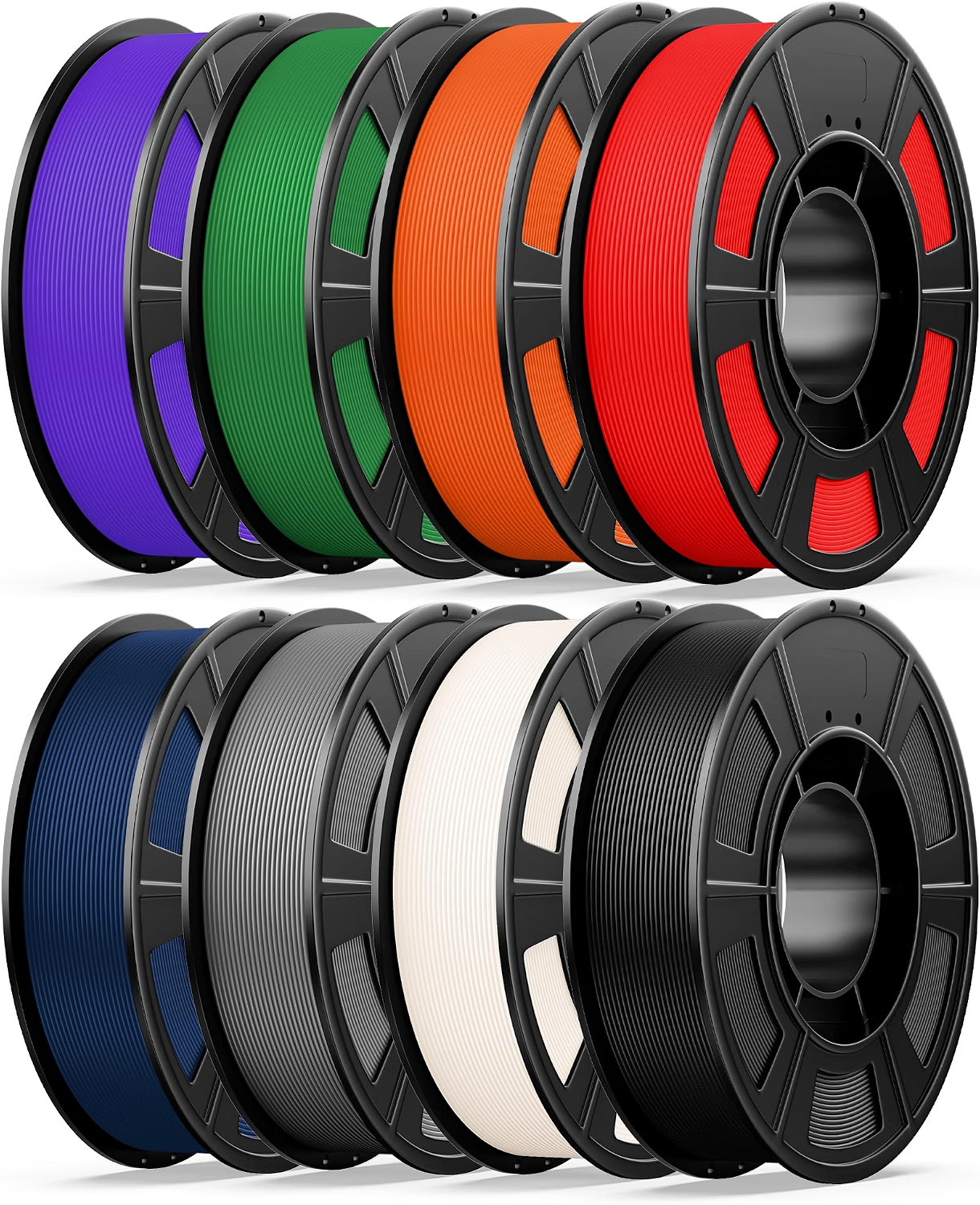 8 Color Bundle Elite PLA+ 3D Printer Filament, Multicolor PLA+ 1.75mm, Individua