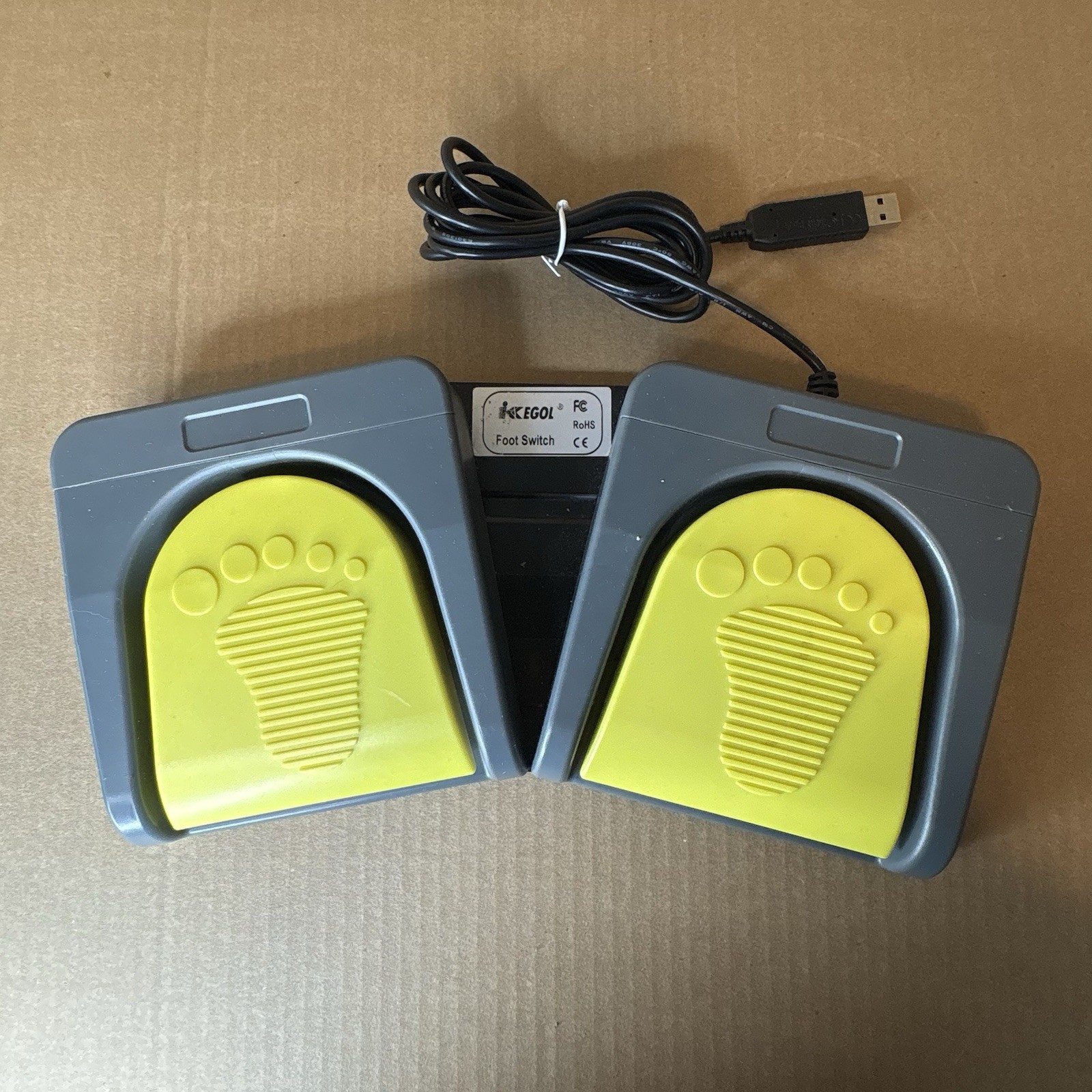 KEGOL USB Foot Pedal - Double Foot Switch EUC Pre-owned Working Condition Nice