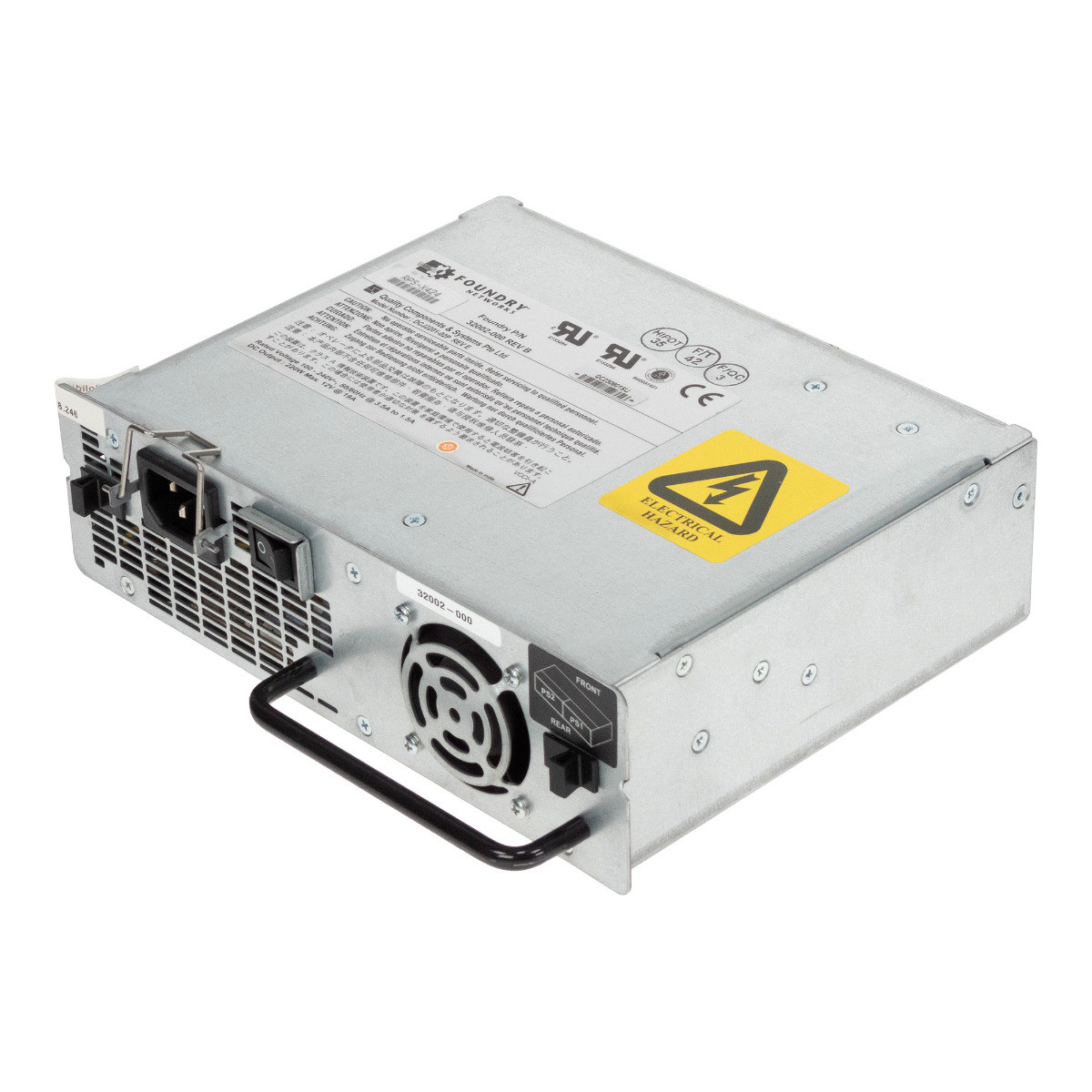 Power Supply FOUNDRY NETWORKS DCJ2201-02P REV E 220W REDUNDANT PSU 32002-000 REV B