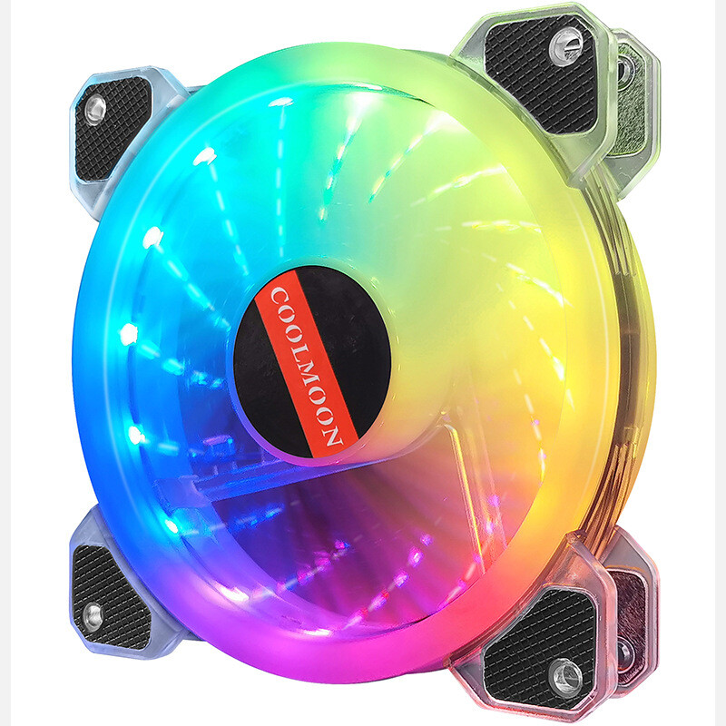 COOLMOON YUPO Computer Case PC Cooling Fan 5v 3Pin aRGB 120mm Quiet IR Remote