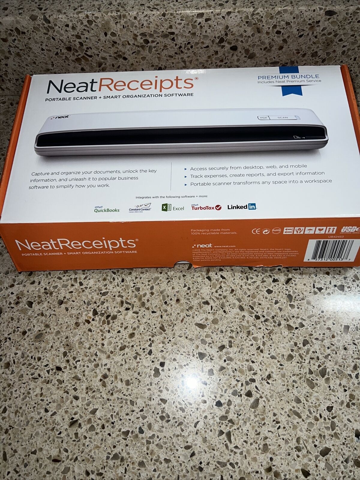Neat Receipts Mobile Scanner + Digital Filing System Open Box 2015