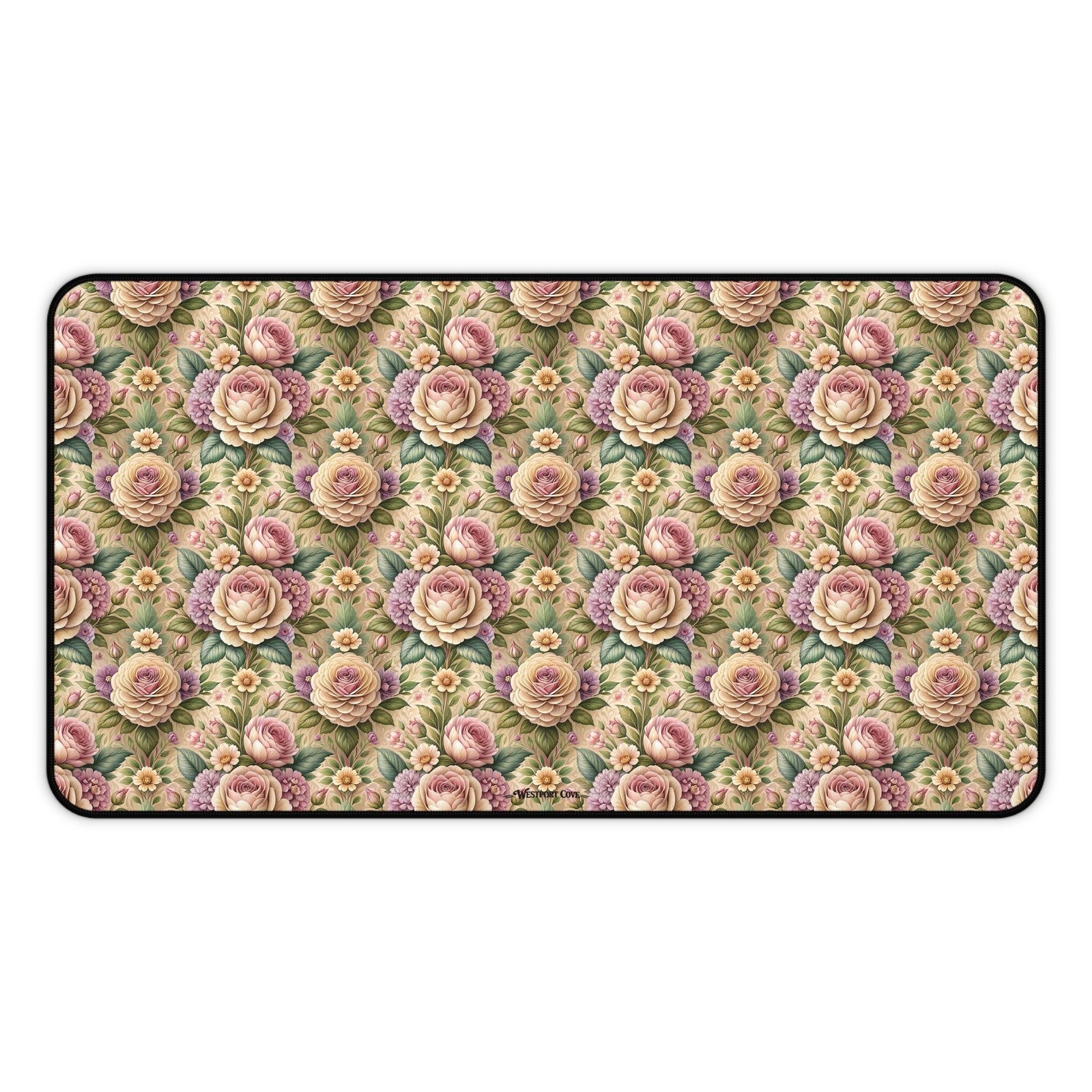 Best Buds Desk Mat — Floral Mousepad for Office & Home