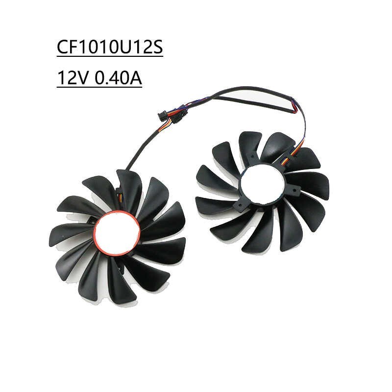New For XFX RX 580/RX 590 Graphics Card Cooling Fan CF1010U12S Two fans