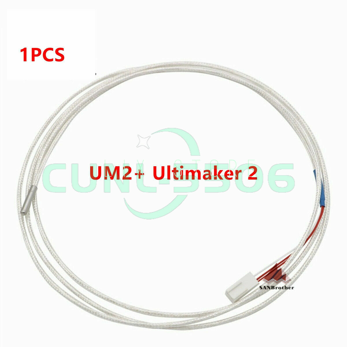 PT100 Sensor 3*15mm Temperature Probe 1.5 Meters UM2+ Ultimaker 2 Nozzle Hot End