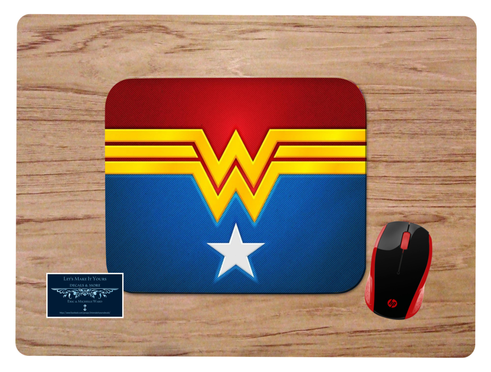 WONDER WOMAN LOGO DESIGN  MOUSEPAD MOUSE PAD HOME OFFICE GIFT DESIGN 2