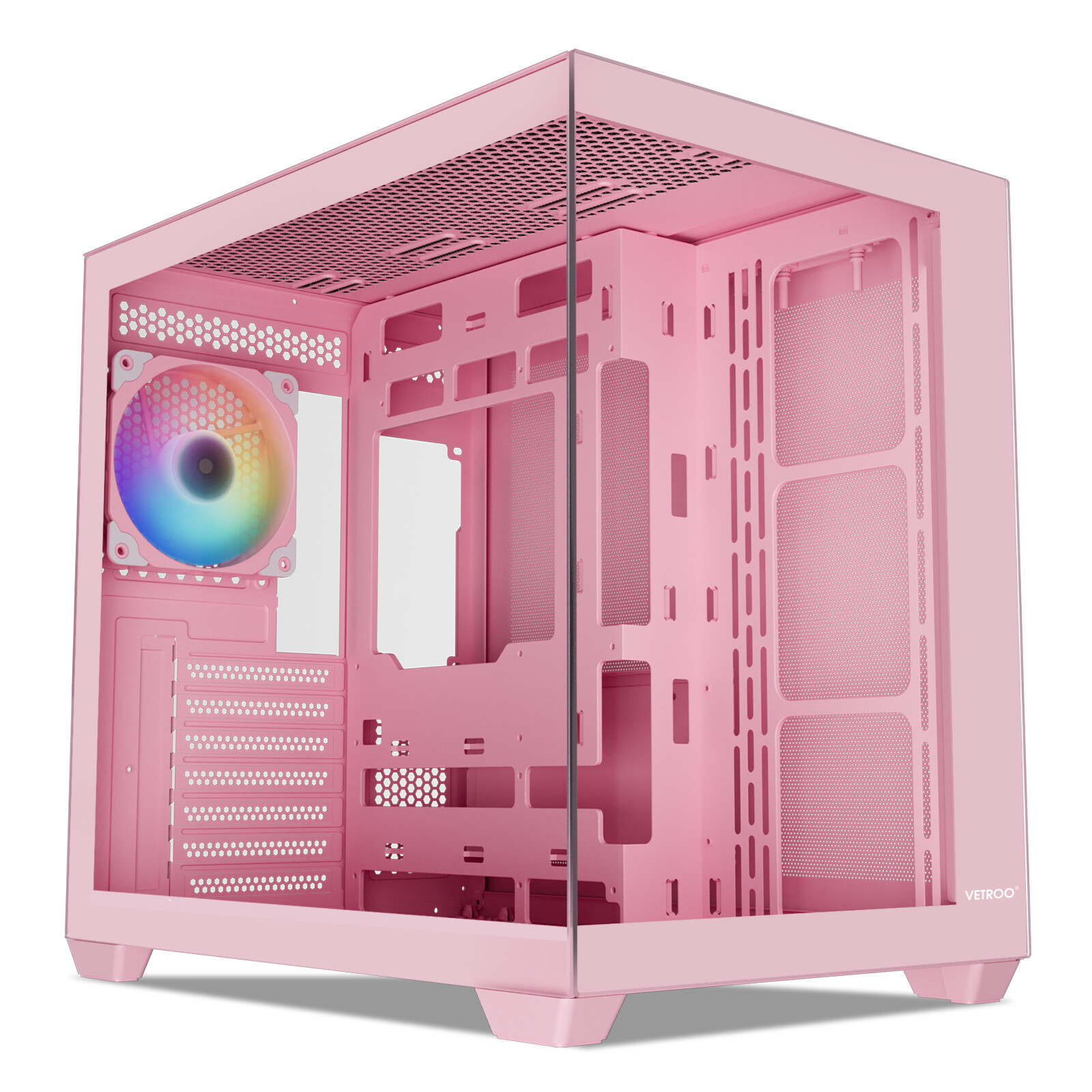 Vetroo AL900 Pink Computer hardware and computer peripherals ATX PC Case