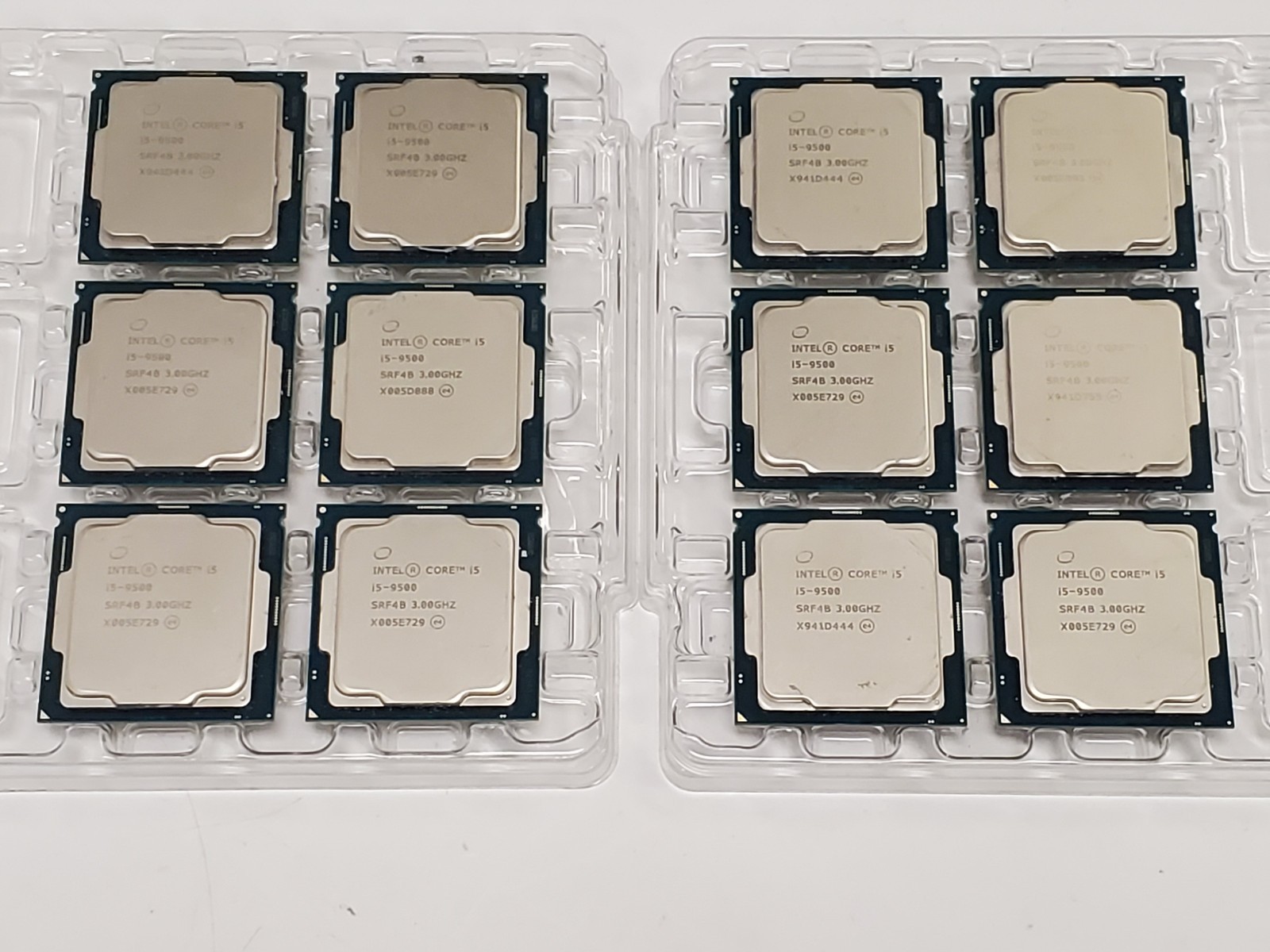 Lot of 12 Intel Core i5-9500 3.00GHz 6-Core LGA1151 Desktop CPU Processors SRF4B