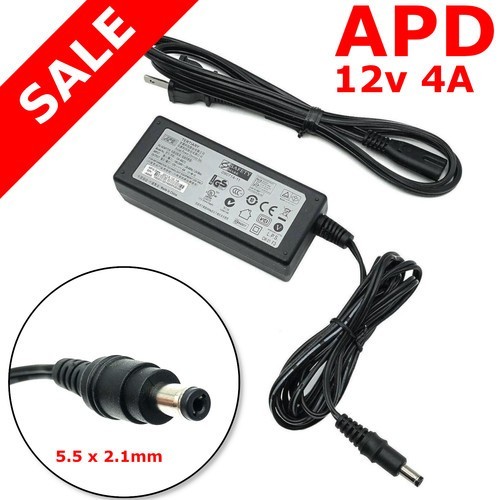 Genuine APD DA-48Q12 AC Adapter 12V 4A Power Supply Cord 48W OEM Charger