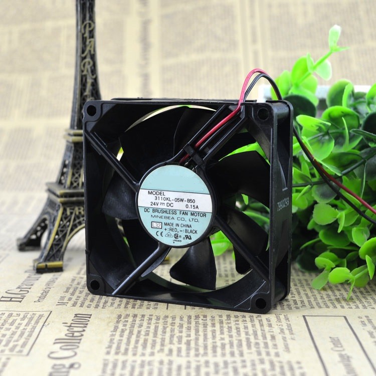 For NMB 3110KL-05W-B50 8025 8cm DC 24V 0.15A Server Cooling fan 2Pin