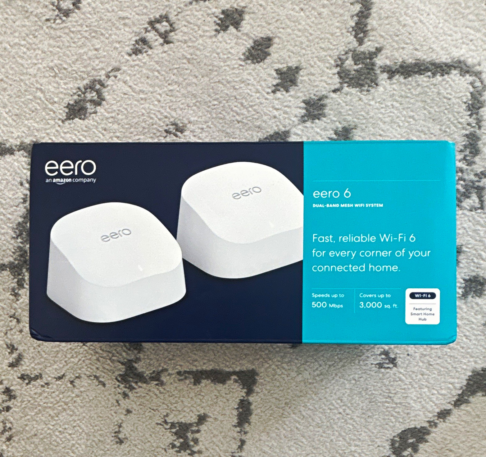 eero 6 Dual-Band Wi-Fi 6 Mesh Router System 2-Pack, White, 2 LAN