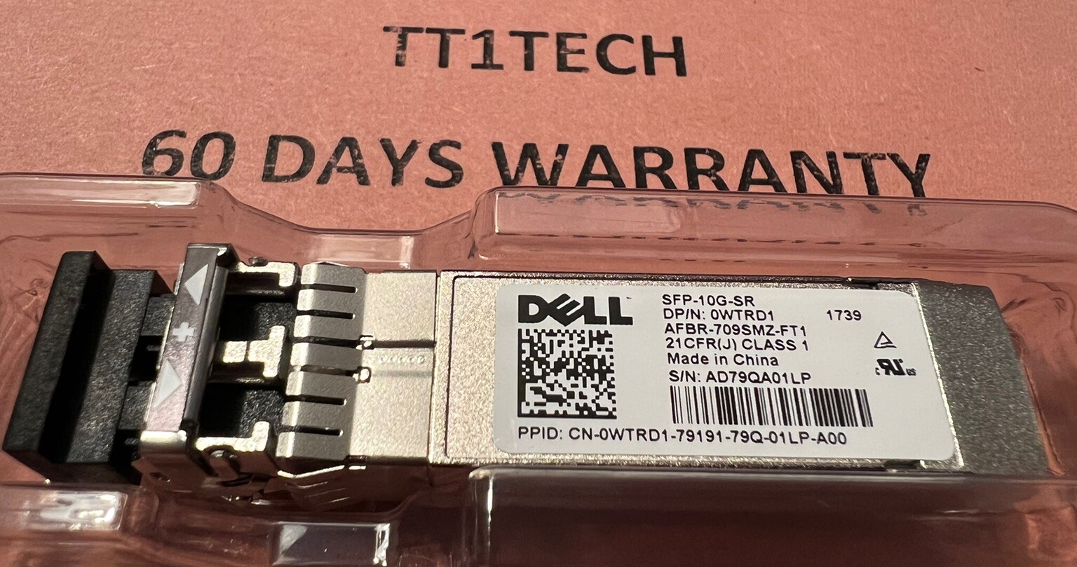 10 pieces Genuine Dell 10Gb GP-10GSFP-1S WTRD1 SFP-10G-SR 10Gbase-sr modules