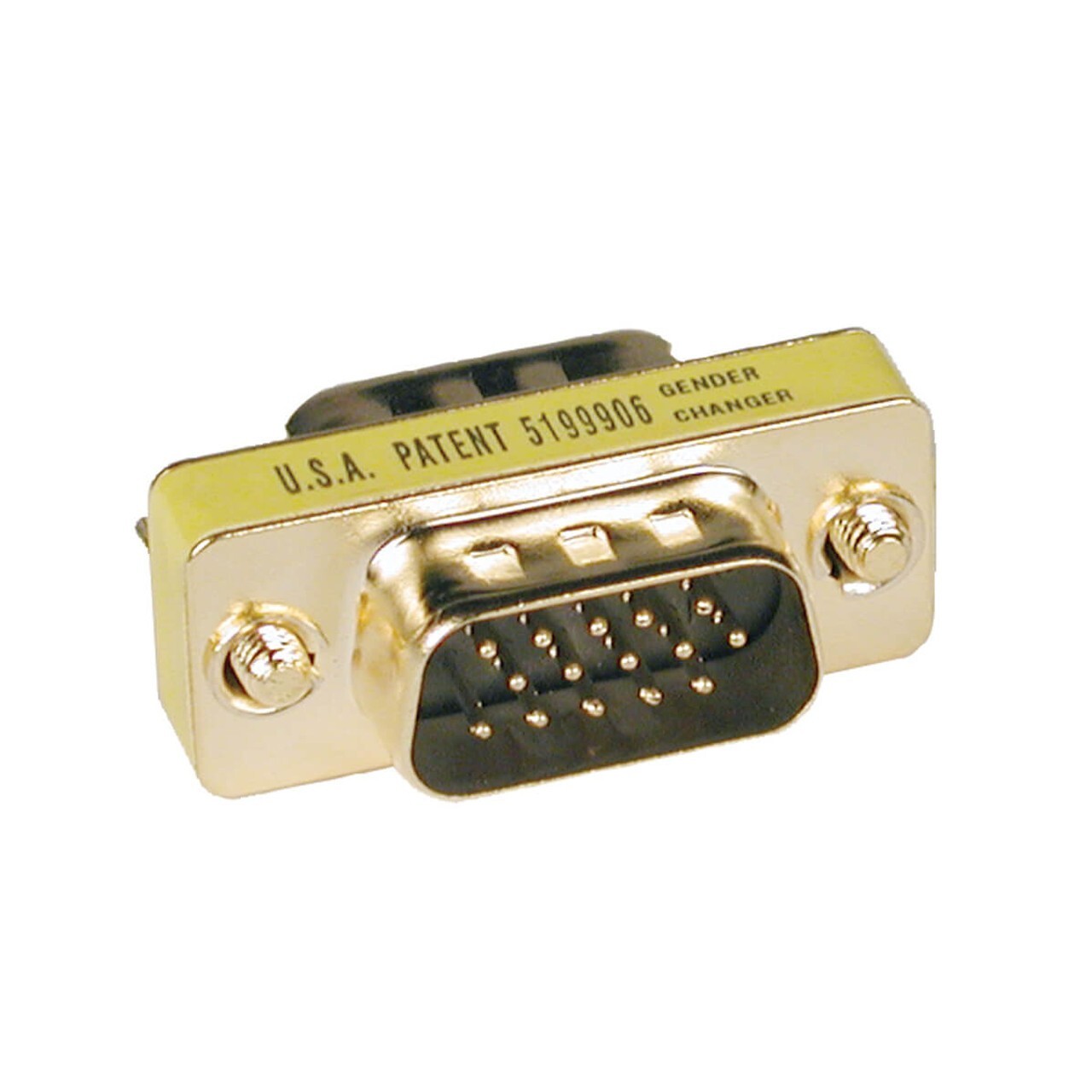 Tripp Lite Compact Gold HD15 Gender Changer Adapter Male to Male (lot Of 4)