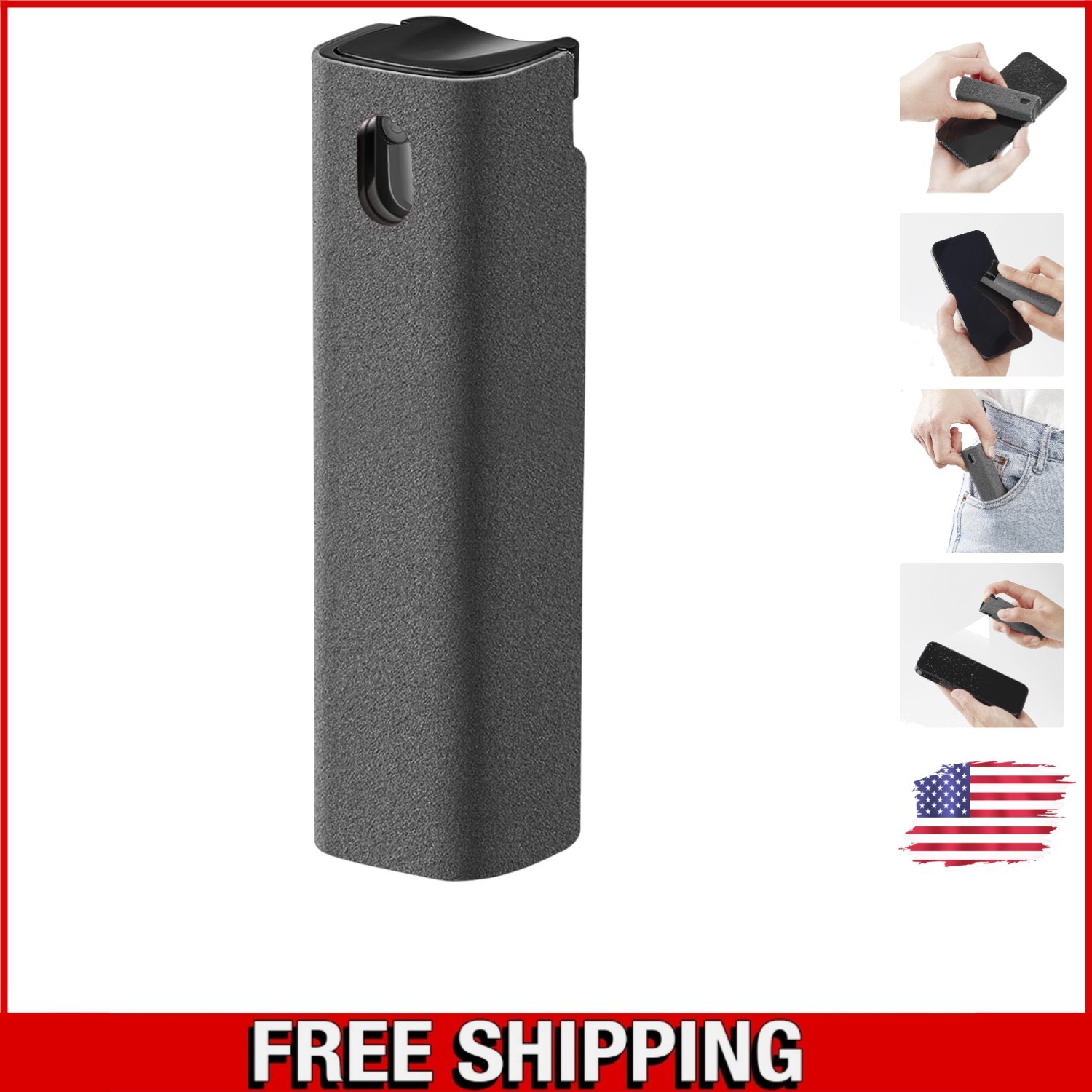 2-in-1 Touchscreen Mist Cleaner with Microfiber Cloth - Ideal for All Screens