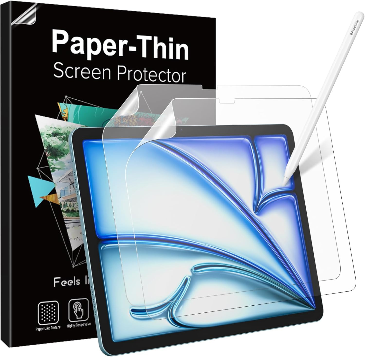 2 Pack Paper Screen Protector for Ipad Air 13 Inch M4/M3/M2 (2026/2025/2024), Ma