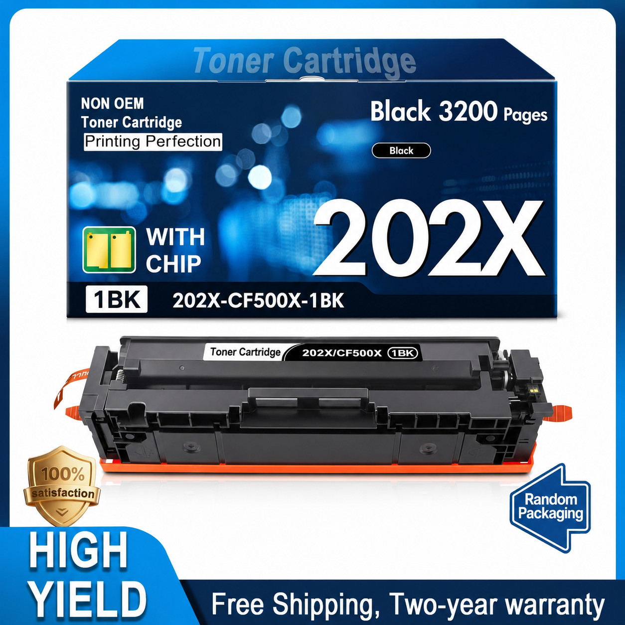 202X CF500X 1BK Toner Cartridge Set for M254dw M281fdw M280nw M281cdw M254nw 4pk