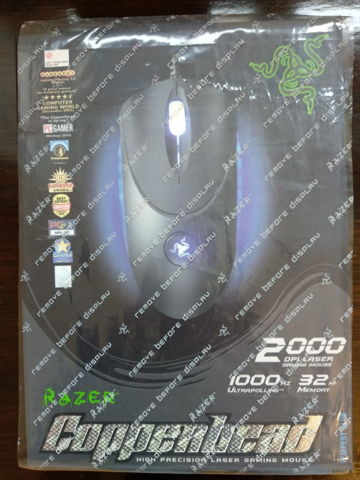 Razer Copperhead (2005) Tempest Blue RZ01-00050100-R2M1 - Rare