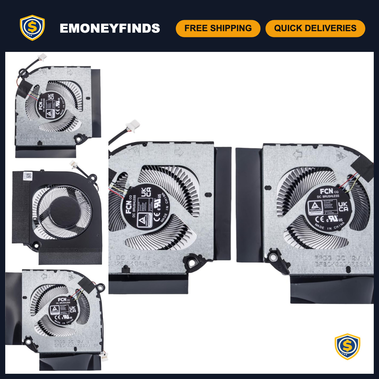 High-Performance Laptop CPU GPU Cooling Fan for Predator Helios Nitro 5 AN515-58