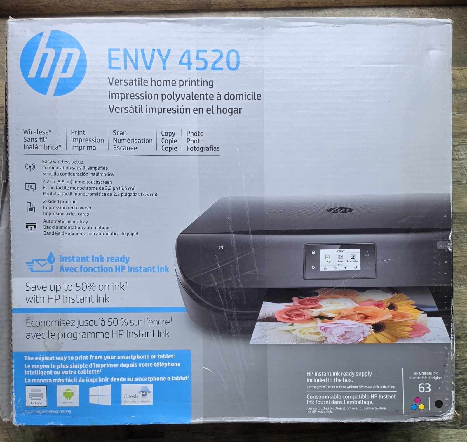 HP Envy 4520 All-In-One Wireless Inkjet Color Printer New Sealed