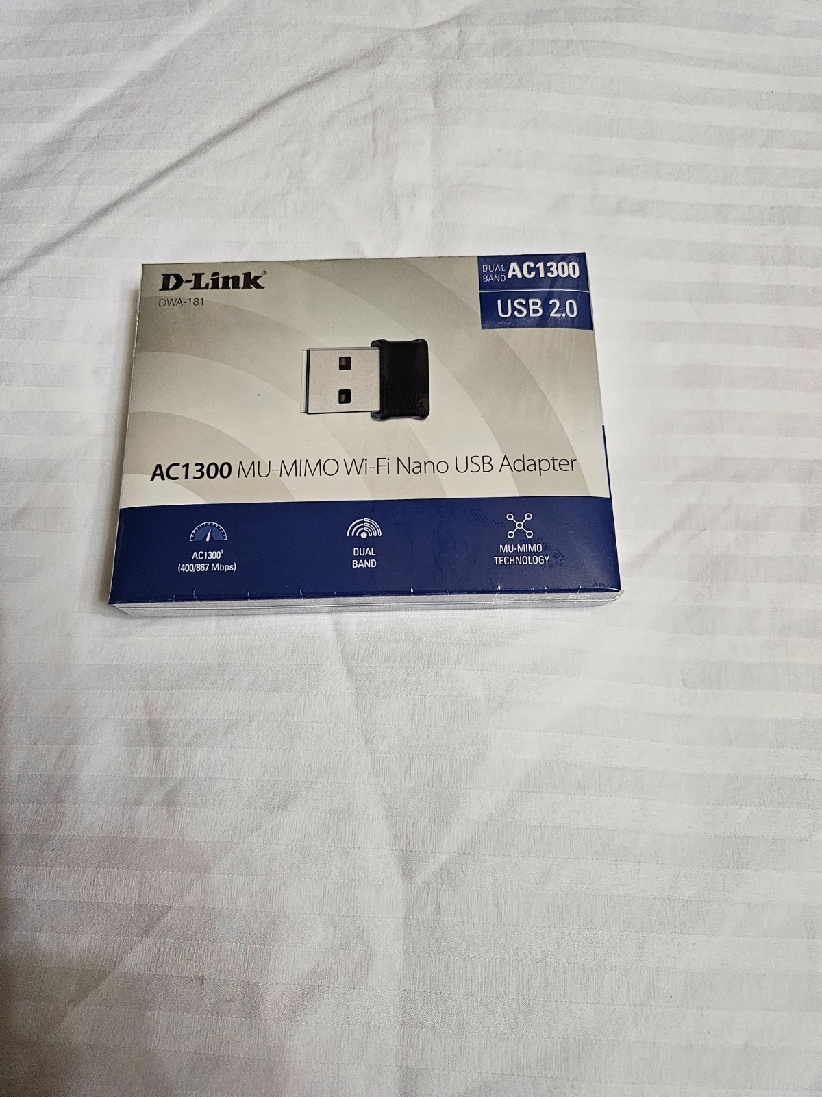 Wi-Fi USB Adapter D-Link DWA-181-US AC1300 MU-MIMO  Brand New Sealed Package