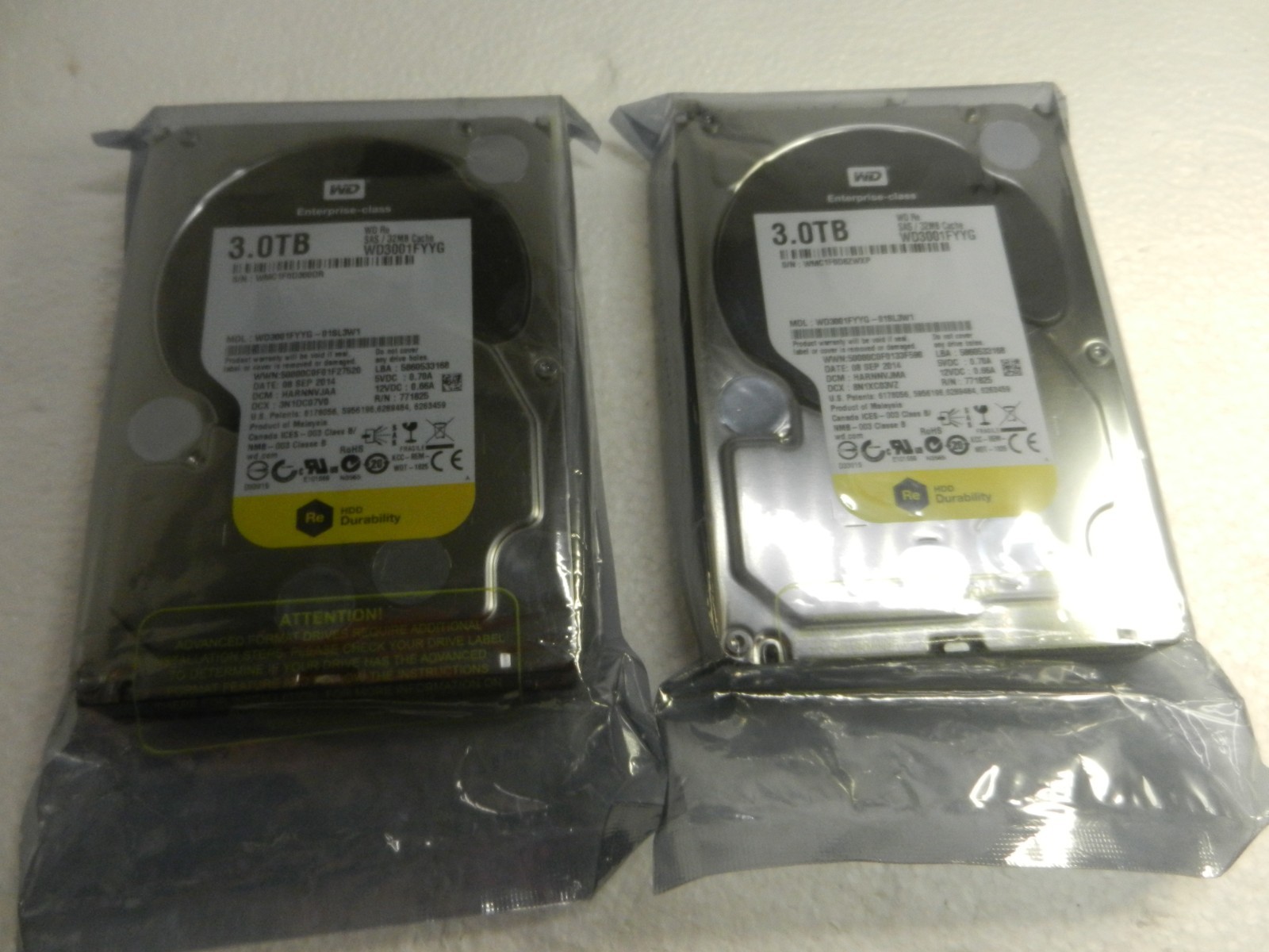 WD Re WD3001FYYG 3TB 7.2K RPM SAS 6 Gb/s 32MB Cache 3.5" Internal Hard Drive