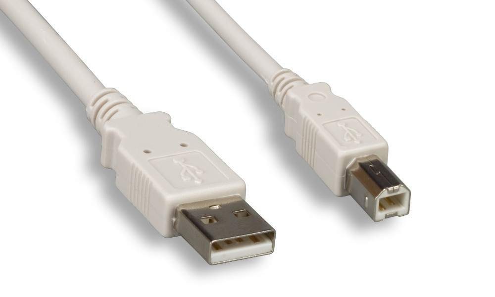 USB 2.0 AB Cable 6FT White