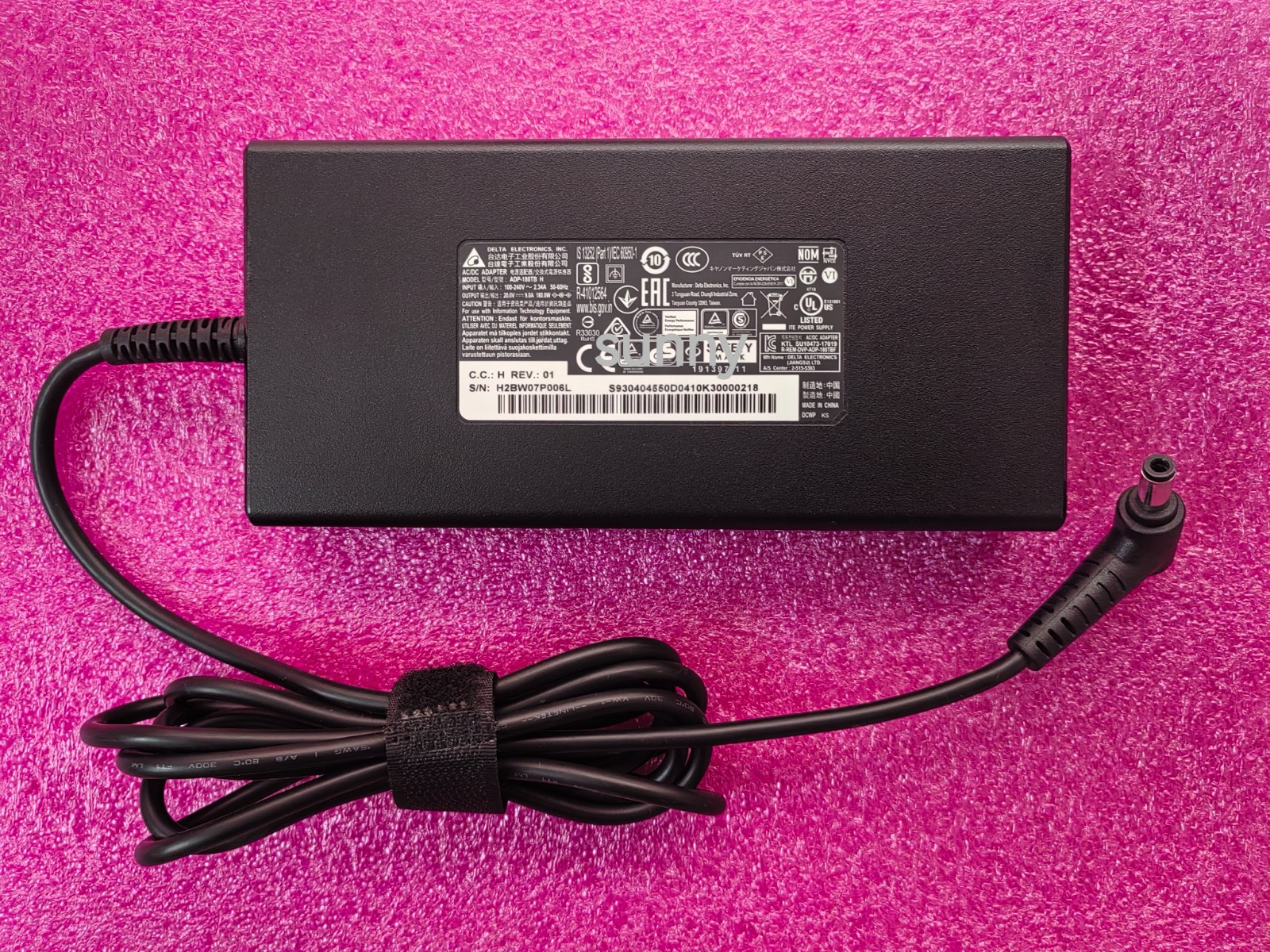 For MSI MS-17F3 GF75 Thin 10SER Delta 20V 9A ADP-180TB H 5.5mm 180W Adapter OEM
