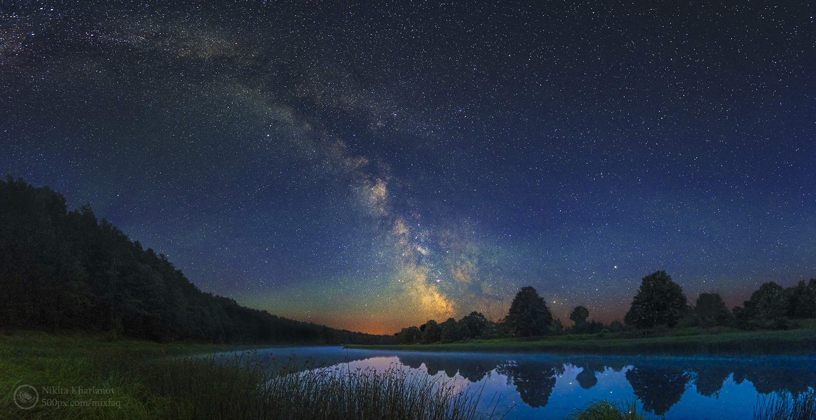 Landscape night sky galaxy milky way space 500px nature Custom Gaming Mat Desk