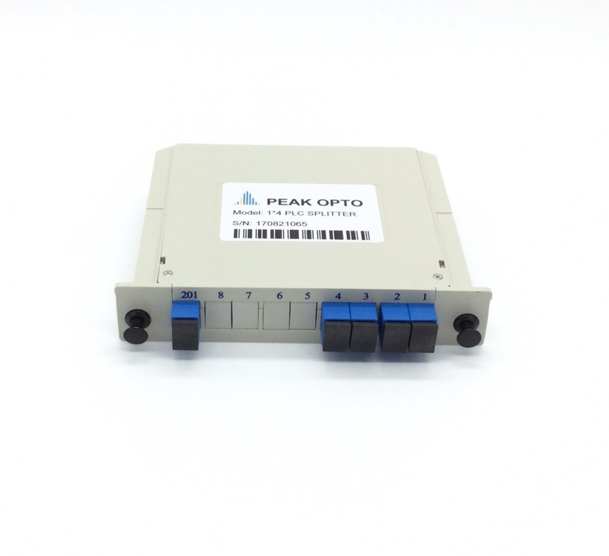 1X4 Blade optical splitter,PLC  carrier-class fiber optic splitter SC-UPC