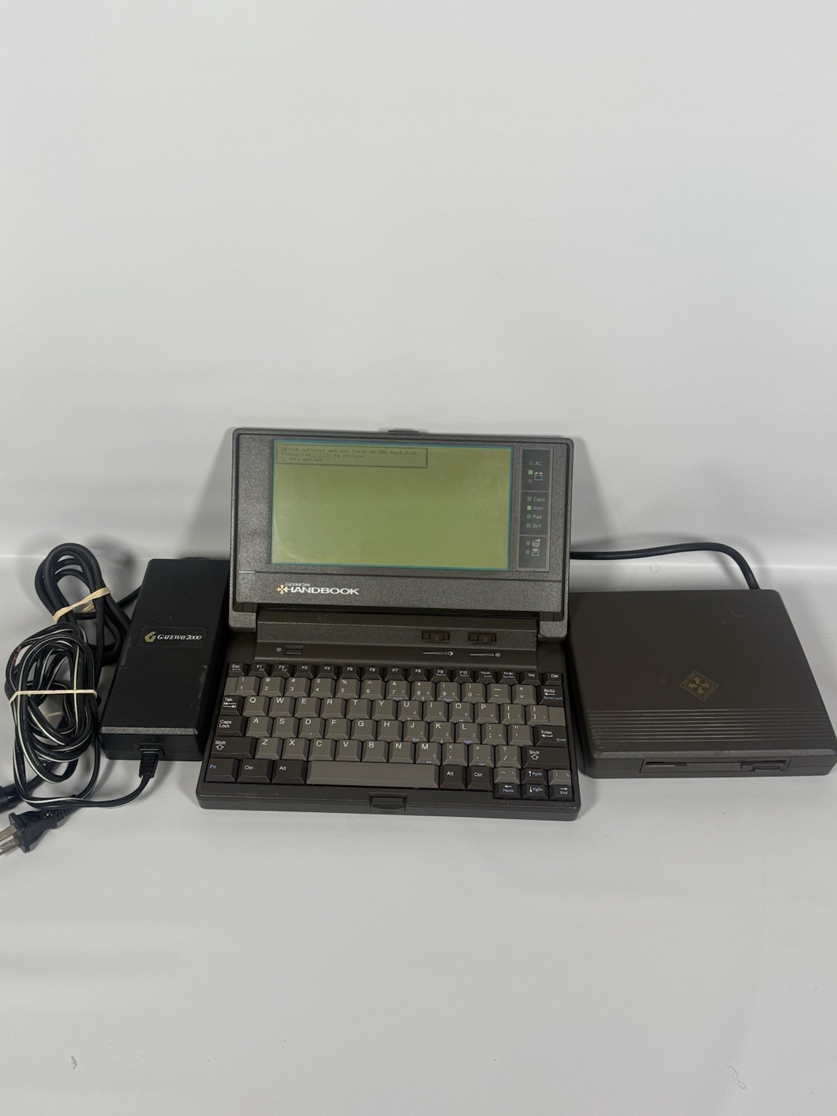 Rare Gateway 2000 Handbook Laptop W/ External Floppy Drive & AC Adapter- Tested✅