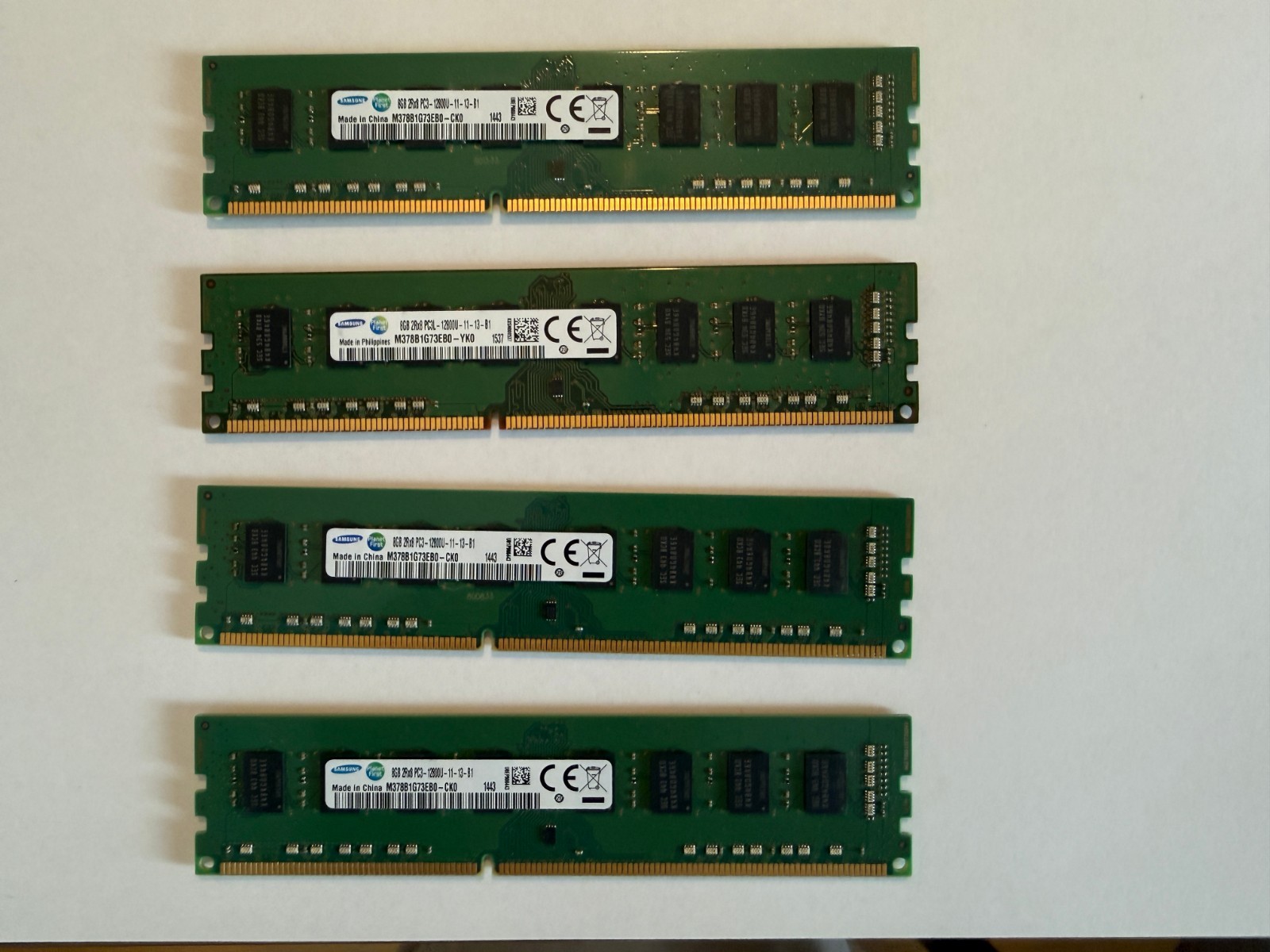 Samsung 32GB Kit 4x 8GB 240Pin DDR3 1600 PC3-12800U Desktop RAM